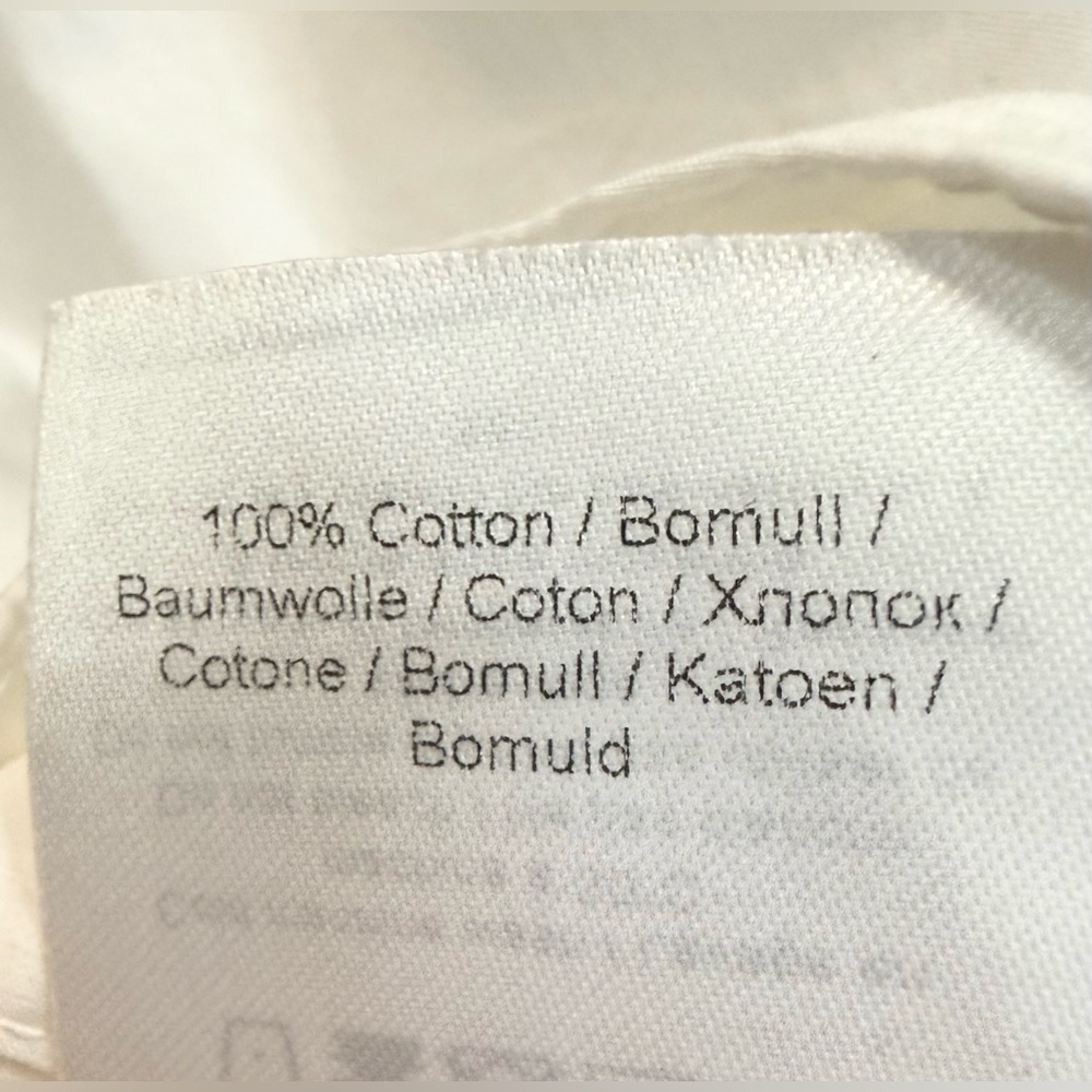 NWT GANNI High Neck White Cotton Crisp Boxy Poplin Bow Blouse Size 34 / XS - Picture 7 of 8
